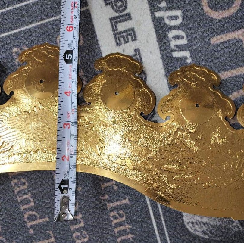 真鍮・金メッキ　【神輿部品】葺返し4枚