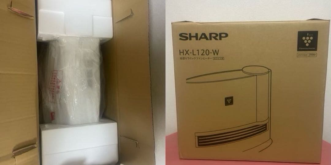 美品　加湿セラミックファンヒーター SHARP HX-J120-W 加湿 暖房