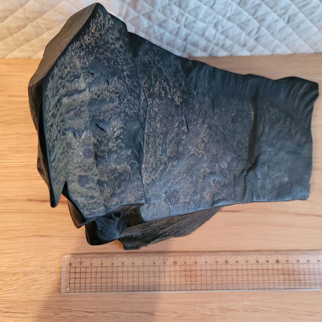 和硯　龍渓硯　作家物　自然石　蓋付硯　希少一点物　長野県上伊那天竜川上流産出