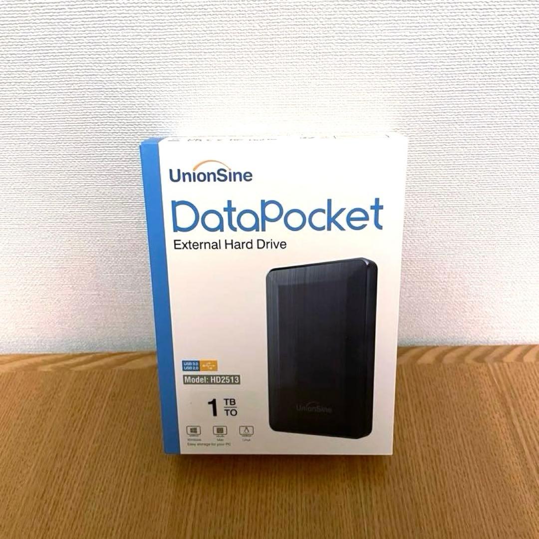 外付けHDD 1TB 超薄型 2.5㌅　USB3.0 ハードドライブ　PC