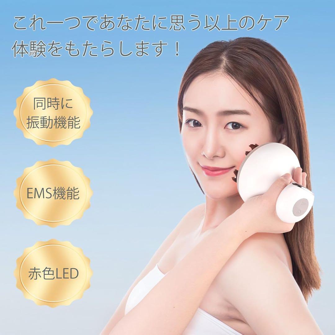 EMSヘッドスパ電動頭皮ブラシ2024LEDスカルプフェイスケアIPX7 3D