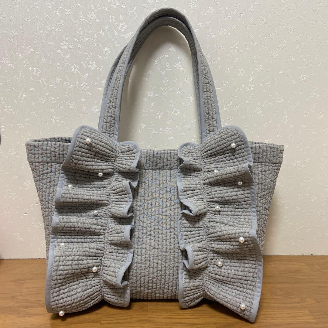 韓国　ハンドメイド　イブル　ヌビバッグ　ヌビフリル付き