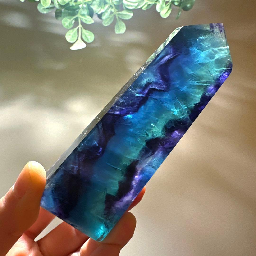 ブルーフローライト　タワー　183.3g10.3 フローライト Fluorite