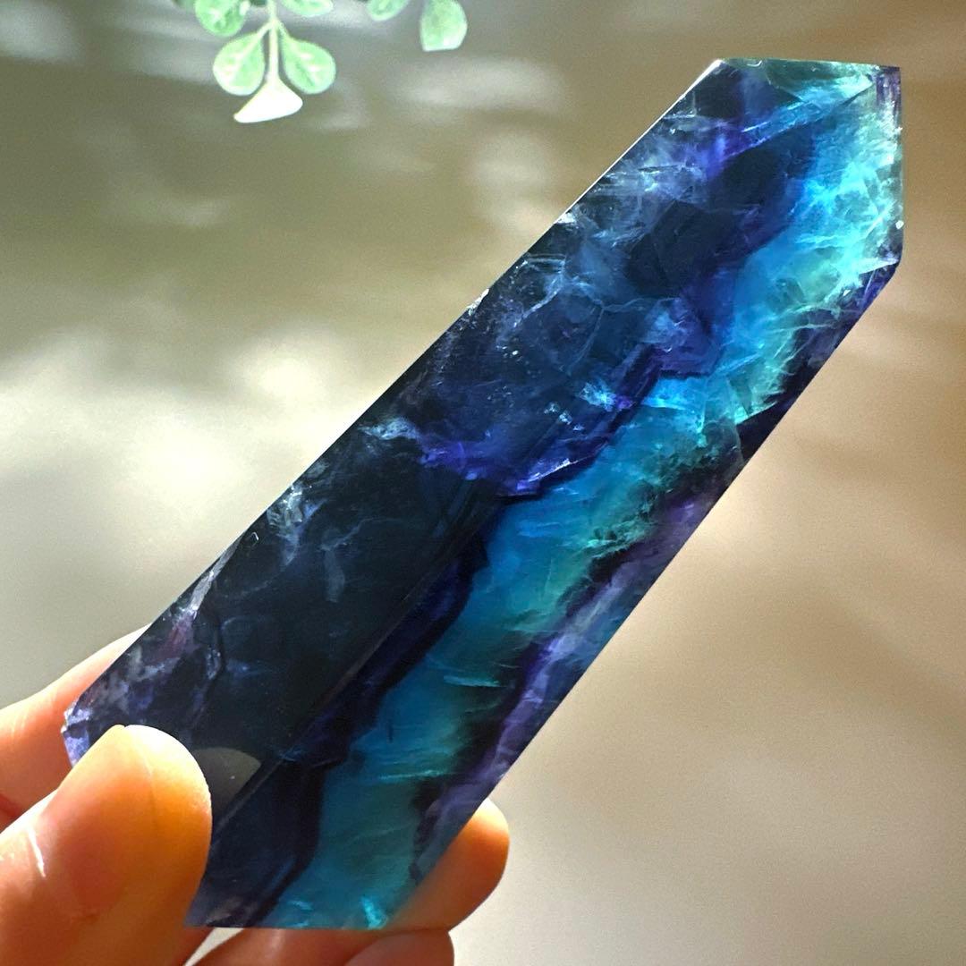 ブルーフローライト　タワー　183.3g10.3 フローライト Fluorite