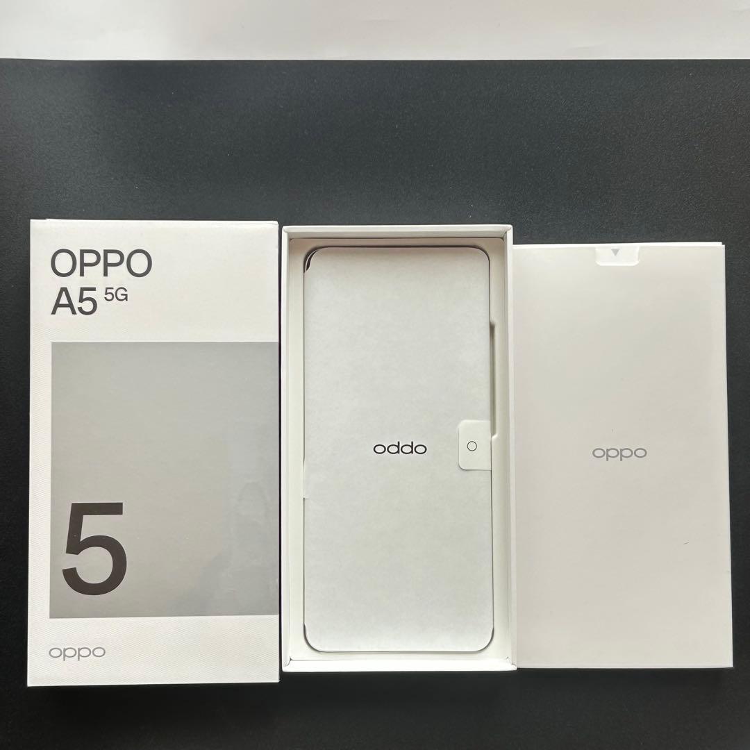 【未使用品】OPPO A5 5G 128GB ホワイト スマートフォン 本体