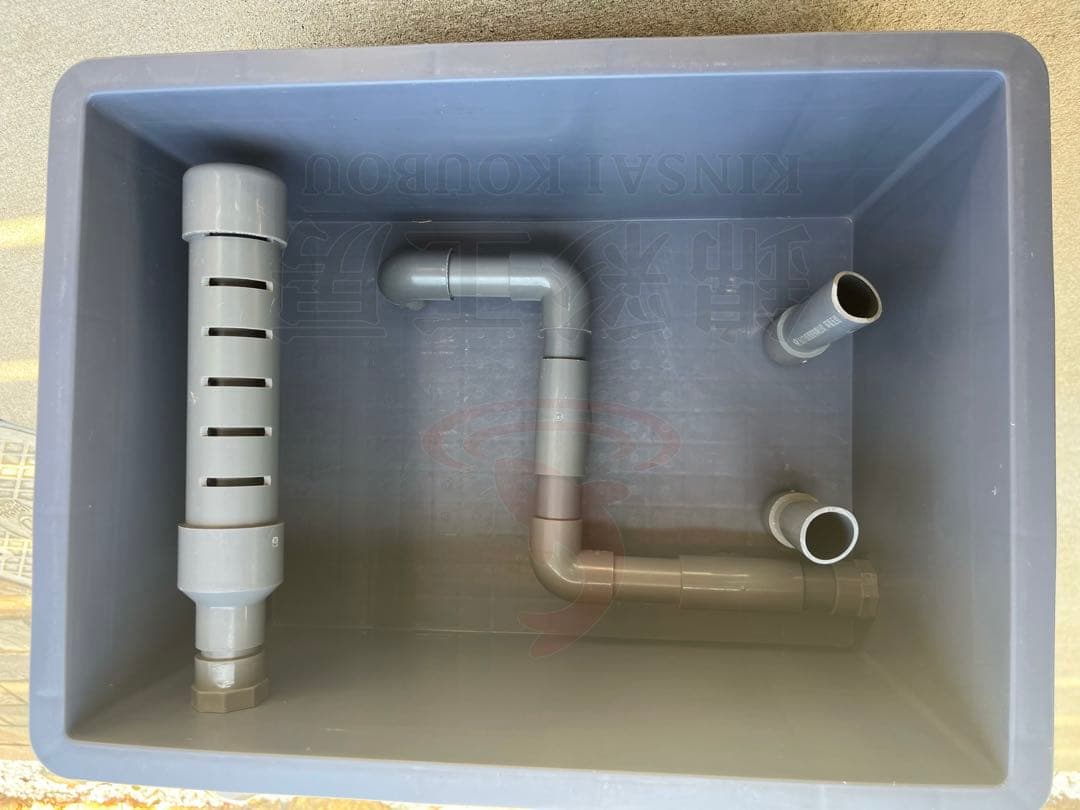 高機能プレミアムろ材2段付き　大型水槽用フィルター　沈殿物理生物一体型濾過槽