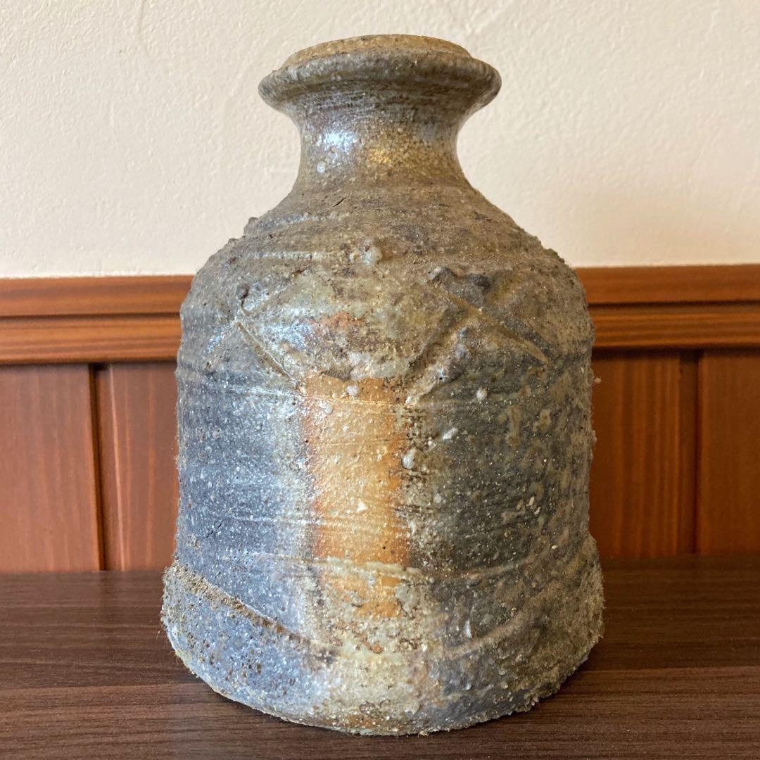 信楽焼 桧垣文壺 花壺 花瓶 壺 古美術 骨董 工芸