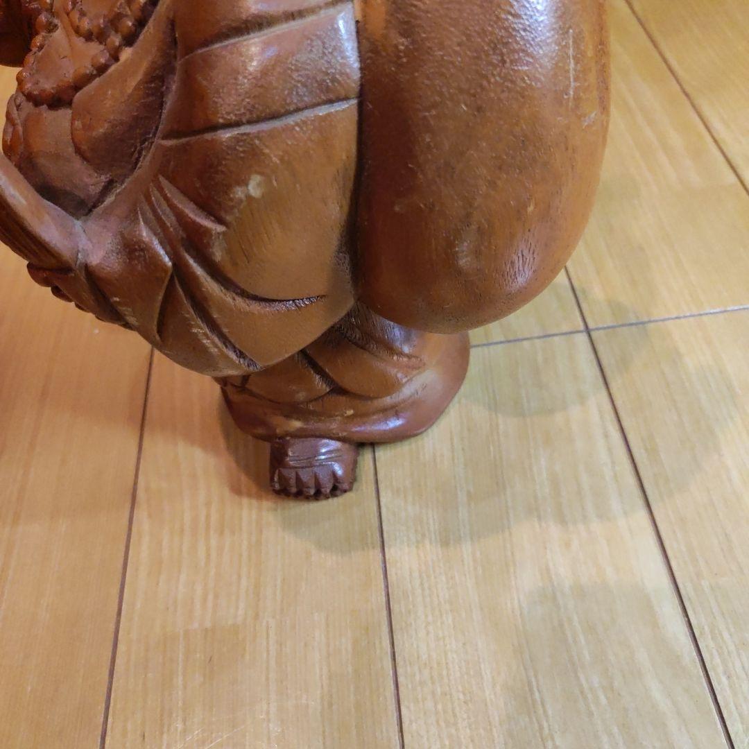 薫作袋様木彫り像