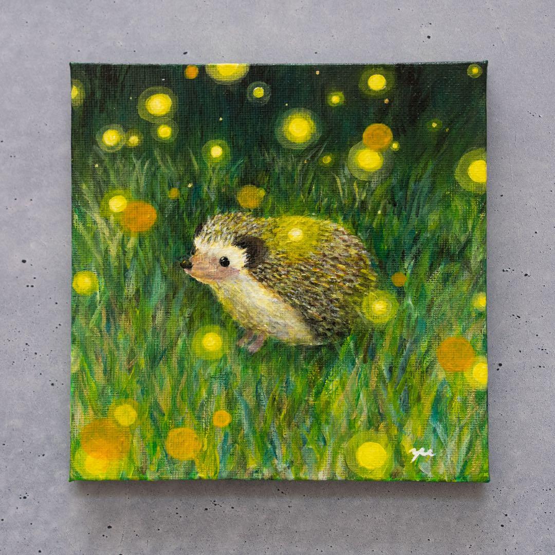 ハリネズミと蛍　原画一点物