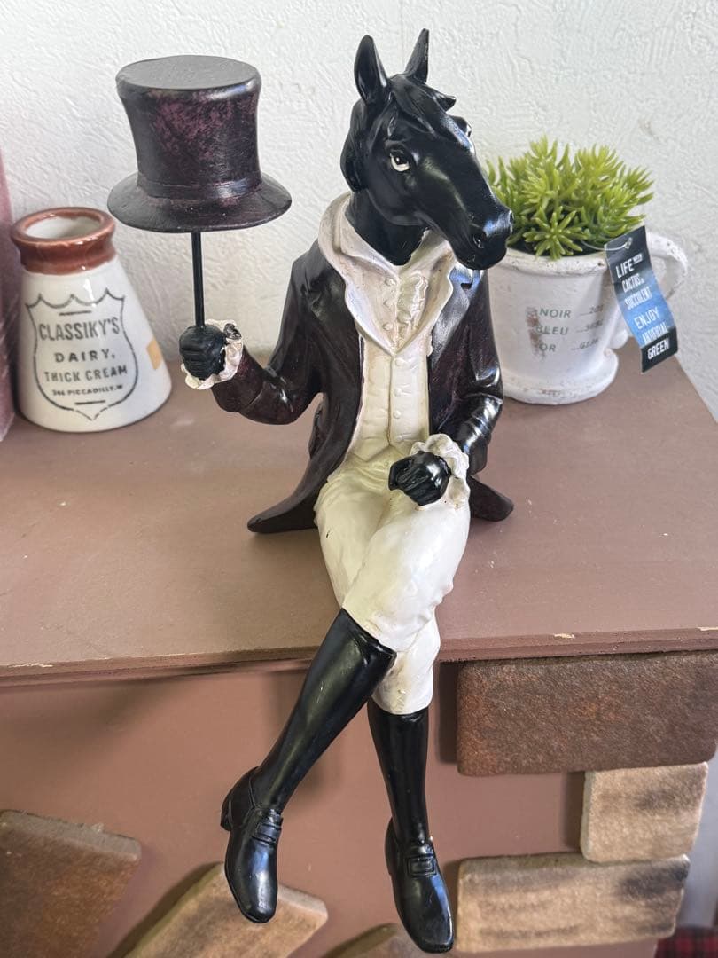 ミスターホース 馬の紳士の置物　コベントガーデンアンティーク雑貨
