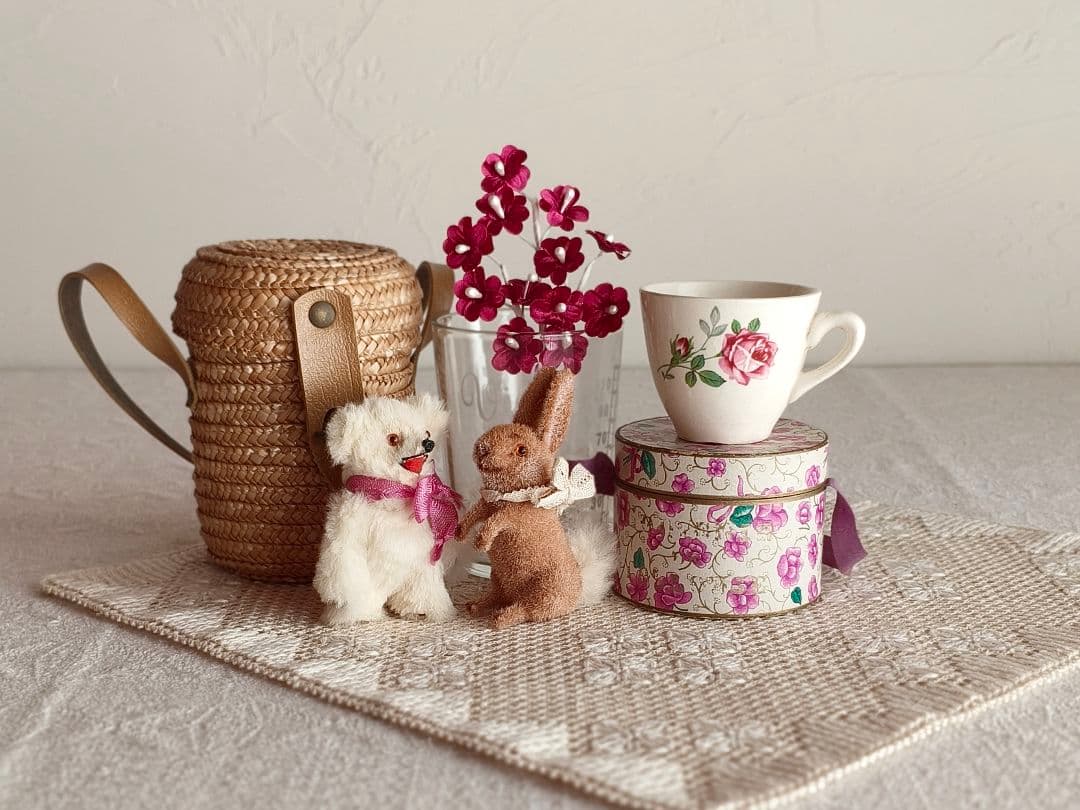 【あやっちさま】antique mini cup ୨୧ 薔薇の絵の 小さなカップ