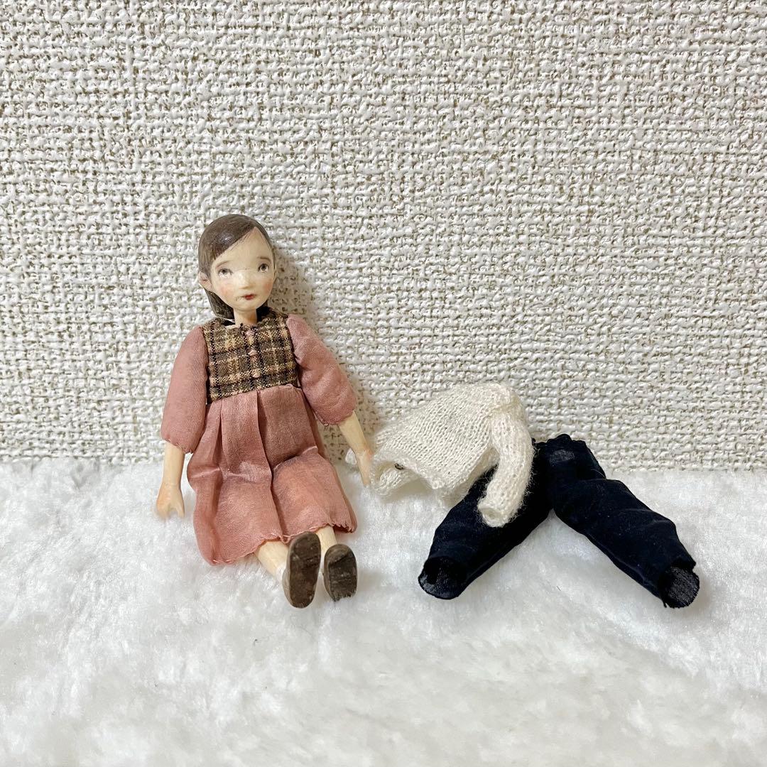 海外作家様　ウッデンドール　木製　ペグドール　ハンドメイド　着せ替え人形