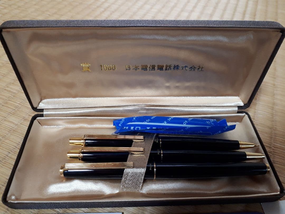 希少PILOTデラックス漆 万年筆 ボールペン シャーペンセット 昭和60年3月