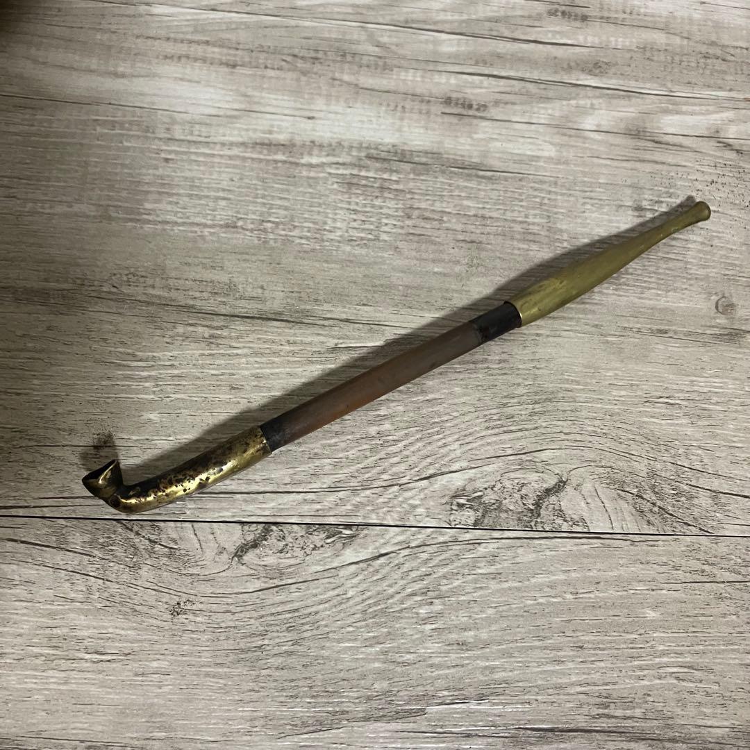 3F アンティーク煙管 キセル セット 桜皮細工 樺細工 刻みたばこ入れ 骨董品