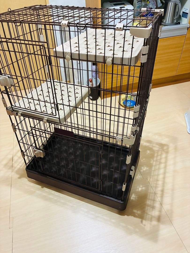 二段式ブラウンキャットケージ