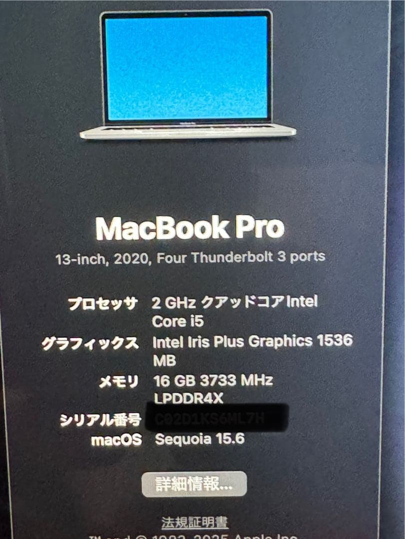 極上品　Apple MacBook Pro 13インチ