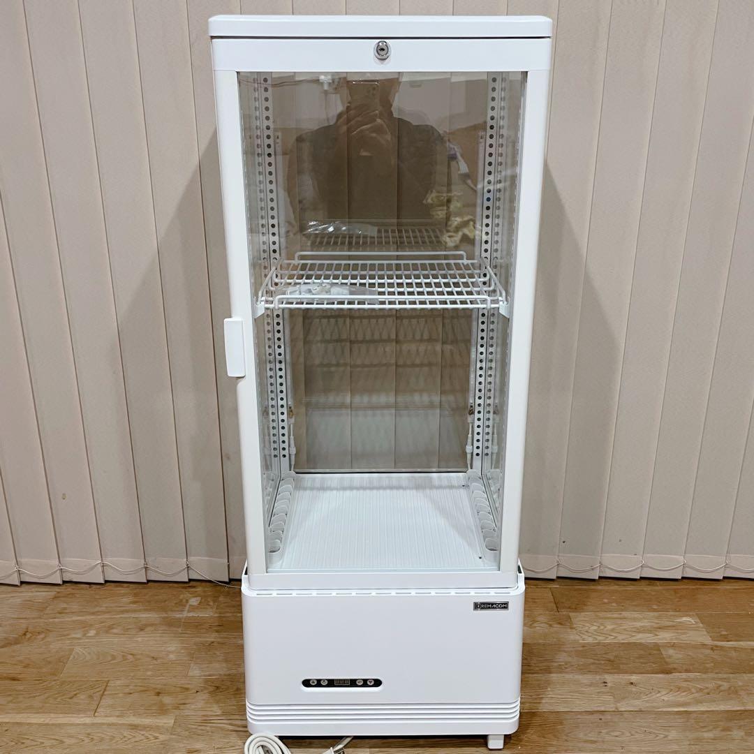 レマコム 4面ガラス 冷蔵ショーケース 105L R4G-105SLW LED