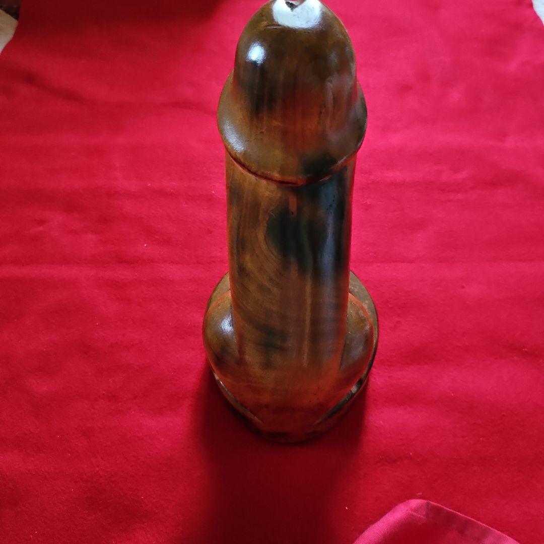 灰皿木製彫刻 置物 茶色