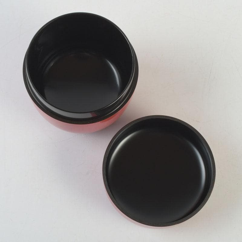 micami 　山中塗　坂下雄峰作　水仙蒔絵　大棗　共布共箱　M　9654