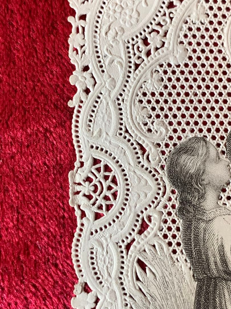 フランス製　アンティーク　レアな全面レースのホーリーカード美品完璧な状態です！