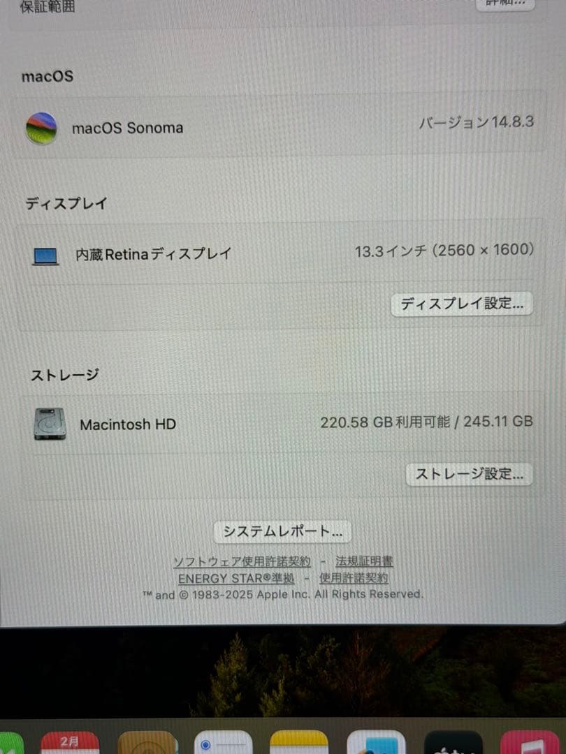 Apple MacBook Air (M1, 2020) シルバー US
