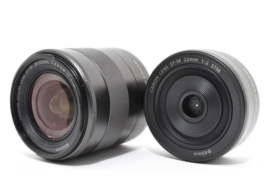 ■ ほぼ新品 元箱付 ■ キヤノン　Canon EOS M ダブルレンズキット
