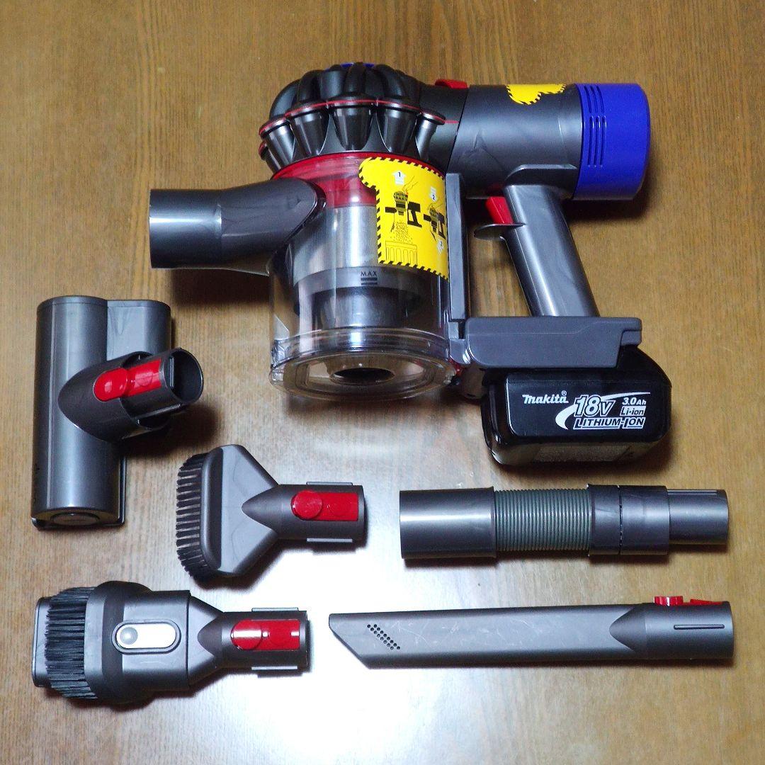ダイソン V8 SV10掃除機＋マキタ18vアダプターセット分解清掃済み 動作品