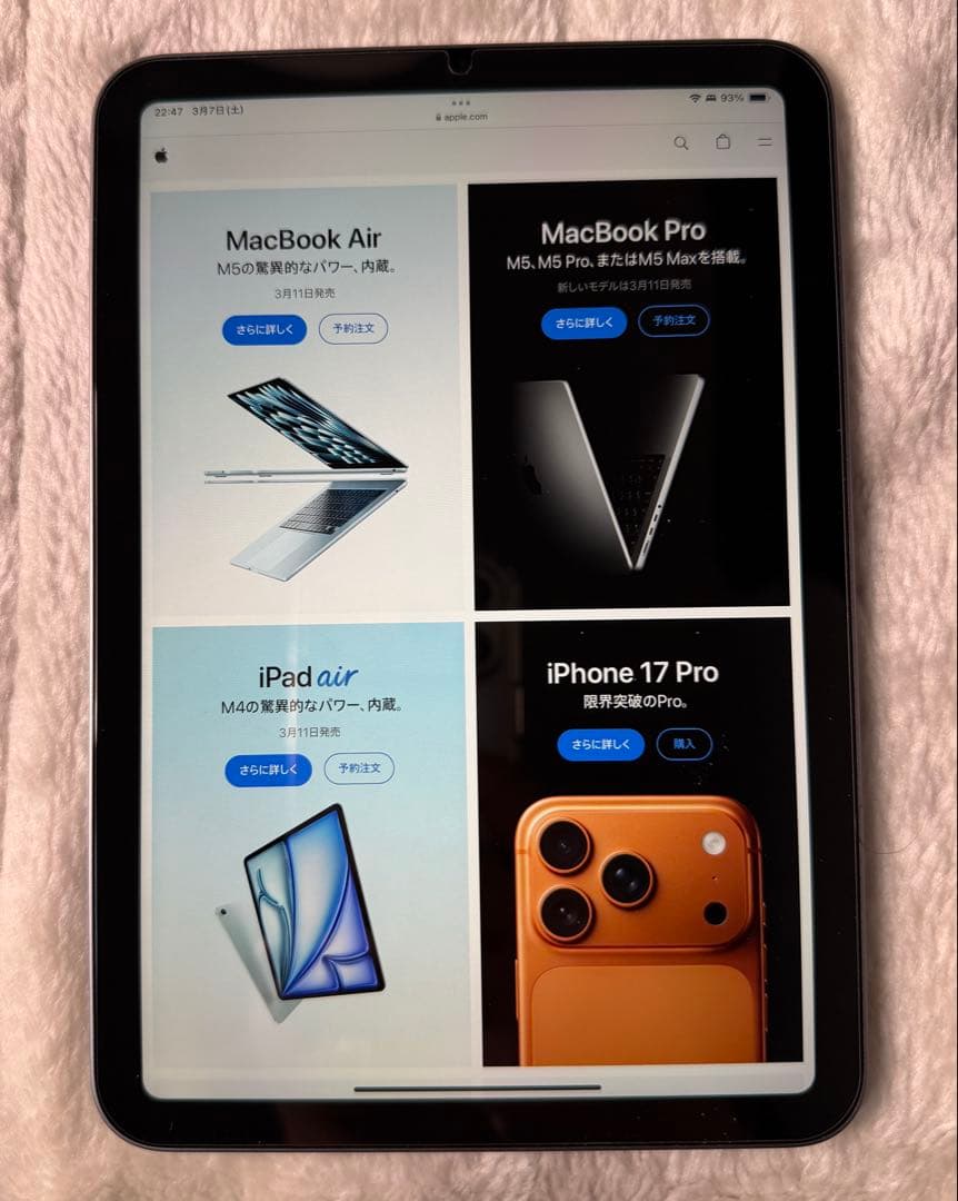 iPad mini (第7世代/A17 Pro) スペースグレー 本体