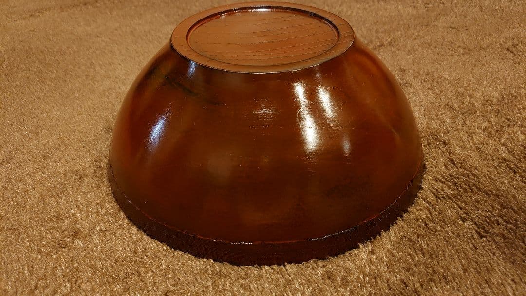 輪島塗　漆器　布着　朱塗　大椀　１客
