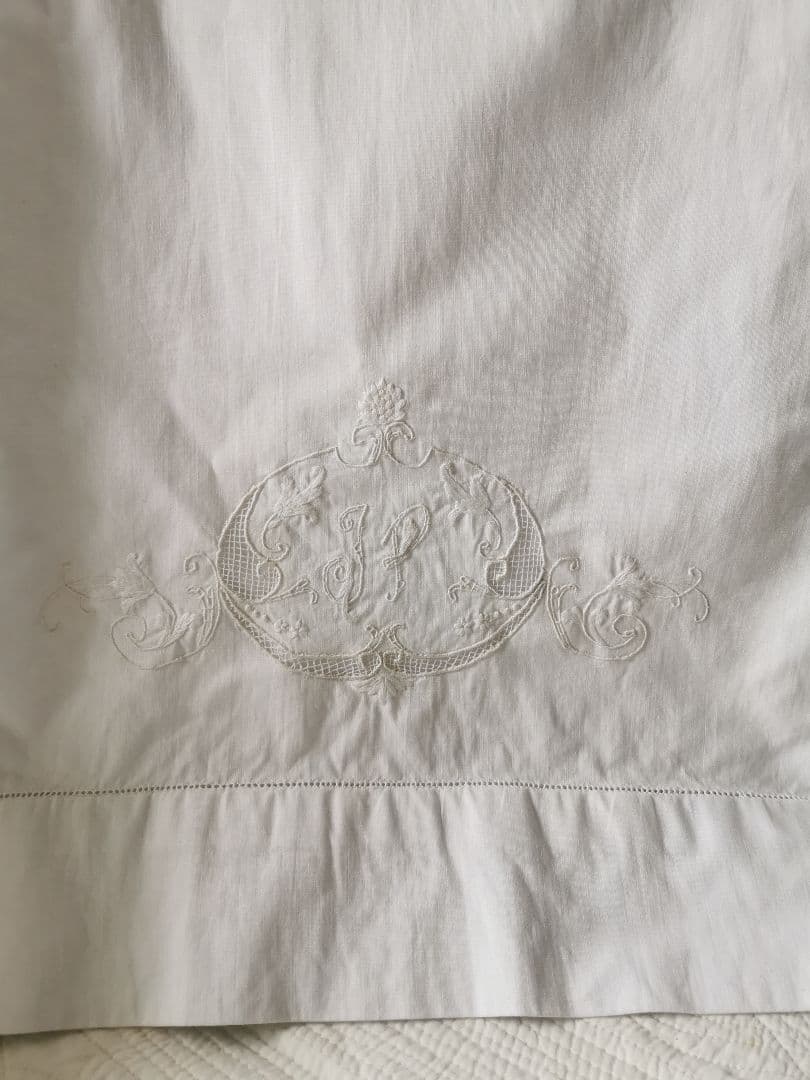 アンティーク アペンツェル手刺繍 ベリーロングピローケース 横長クッションカバー