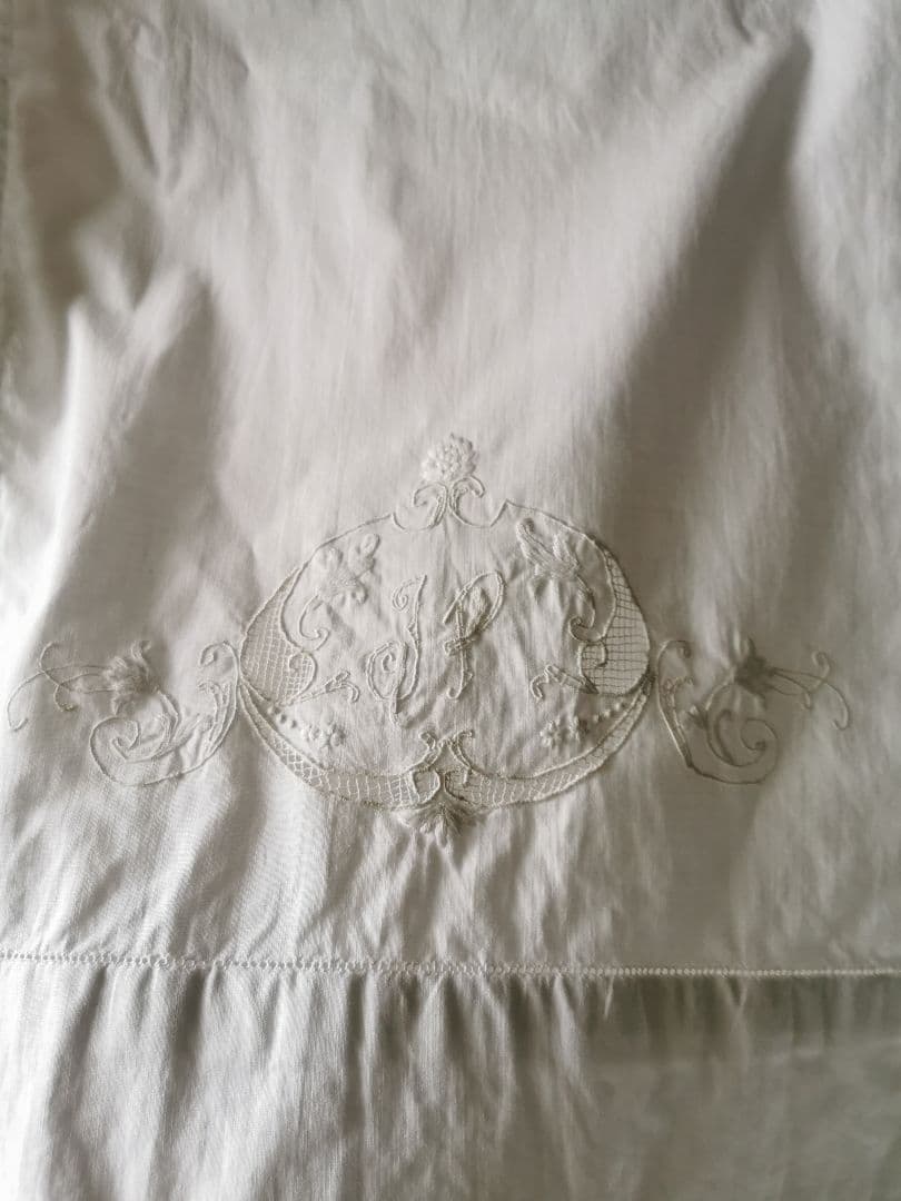 アンティーク アペンツェル手刺繍 ベリーロングピローケース 横長クッションカバー