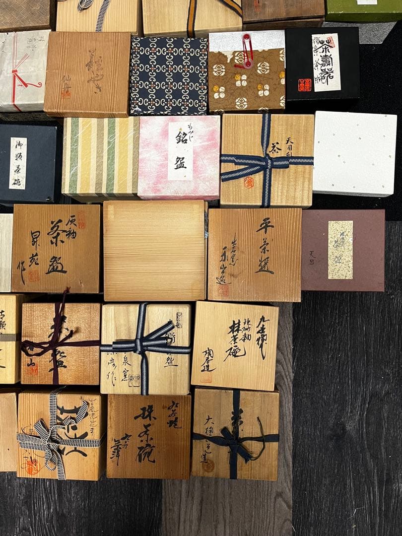 茶碗 抹茶碗 まとめて 56点 共箱 茶道具 陶器 京焼 金彩 色絵 ガラス