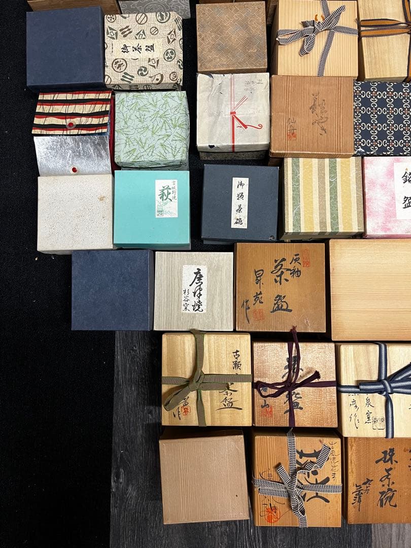 茶碗 抹茶碗 まとめて 56点 共箱 茶道具 陶器 京焼 金彩 色絵 ガラス