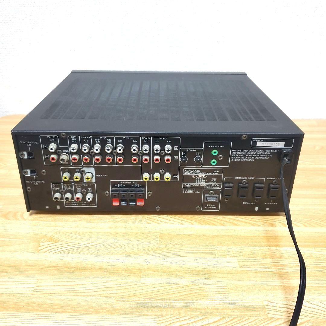 KENWOOD プリメインアンプ A-5J ブラック 通電確認済み レトロ