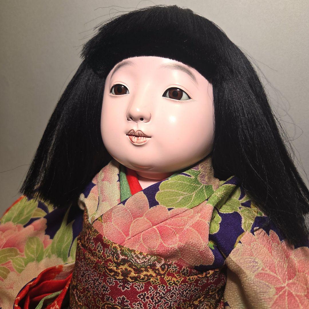 古い市松人形　女の子　松幹斎東光