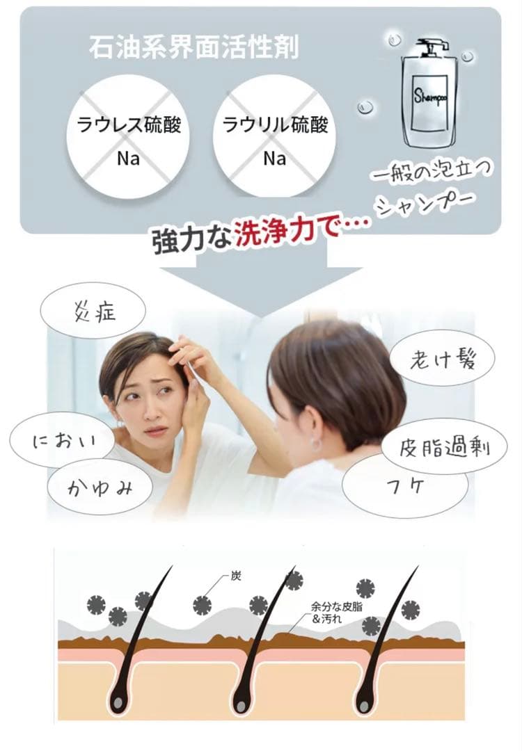 KURO Cream Shampoo ダークブラウン 400g 3本セット