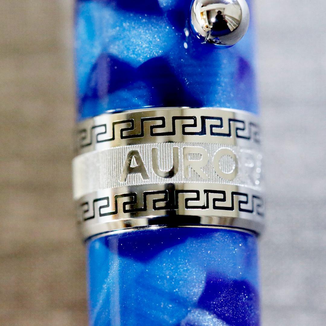 【美品 送料込み】アウロラ 万年筆 オプティマ ブルー