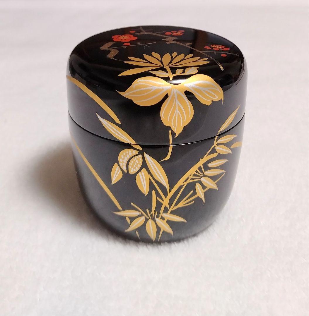 茶道具　加藤 一衛作 　蒔絵　棗 　茶杓　漆