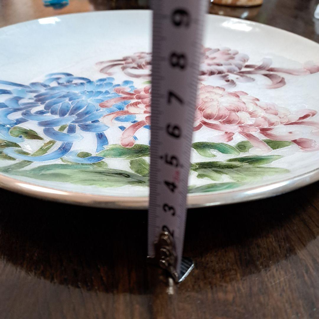 お値下げしました　七宝焼　飾り皿　直径約30cm ヴィンテージ？