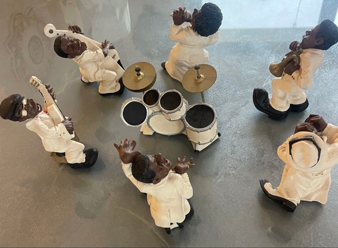 音楽　バンド　フィギュアセット 6体　JAZZ コンサート　ライブ　置物