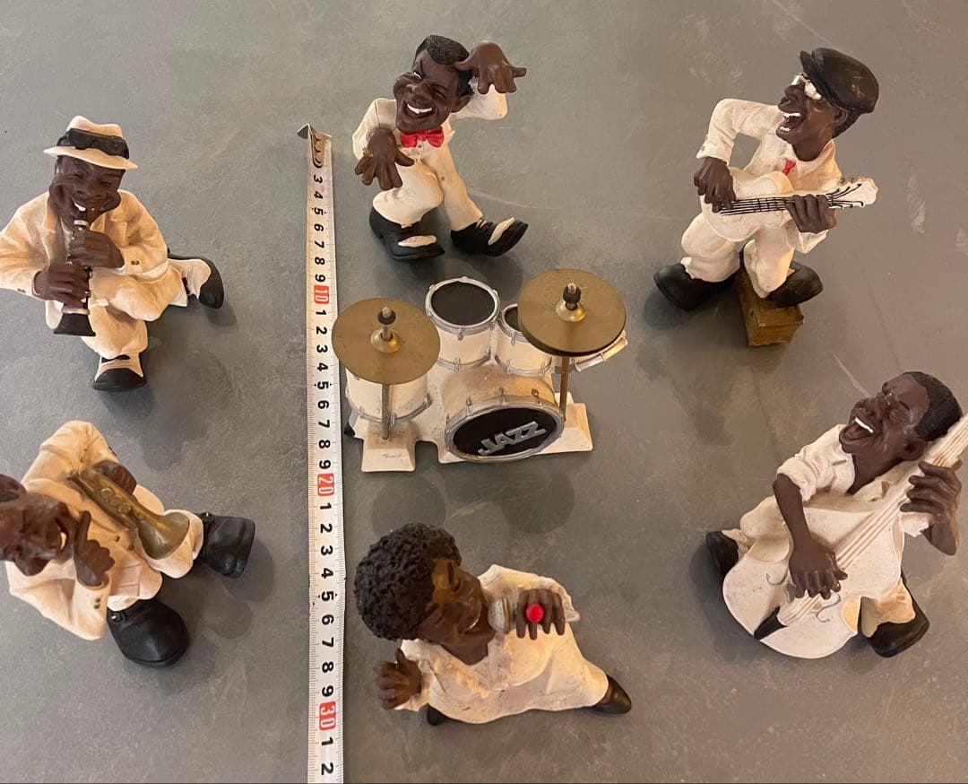音楽　バンド　フィギュアセット 6体　JAZZ コンサート　ライブ　置物