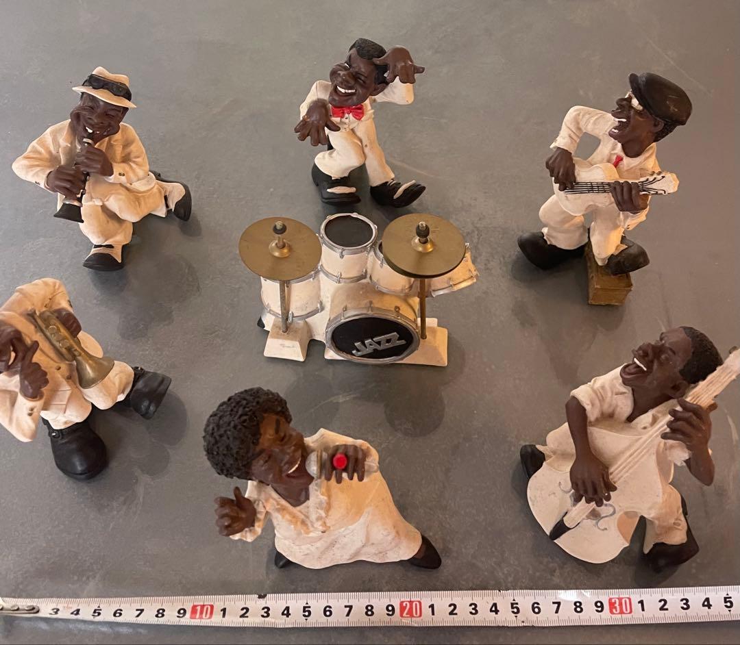 音楽　バンド　フィギュアセット 6体　JAZZ コンサート　ライブ　置物