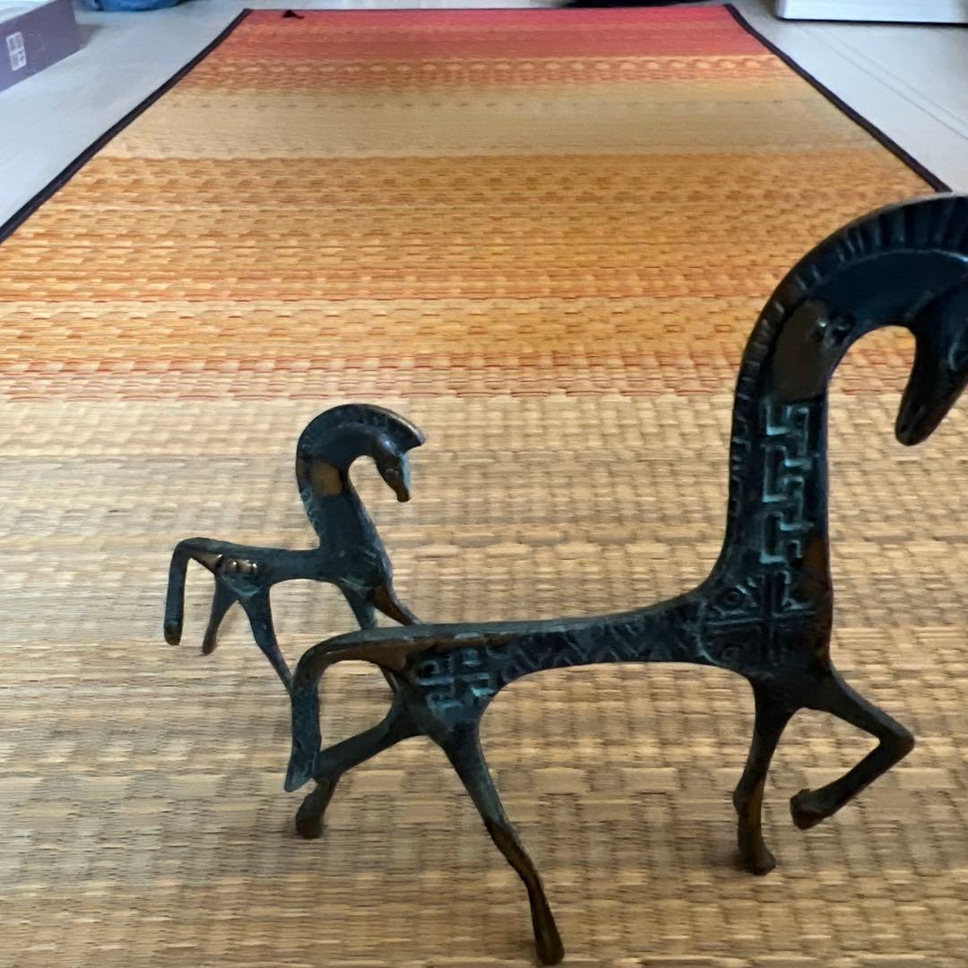 ギリシャ　青銅色の馬　彫刻セット