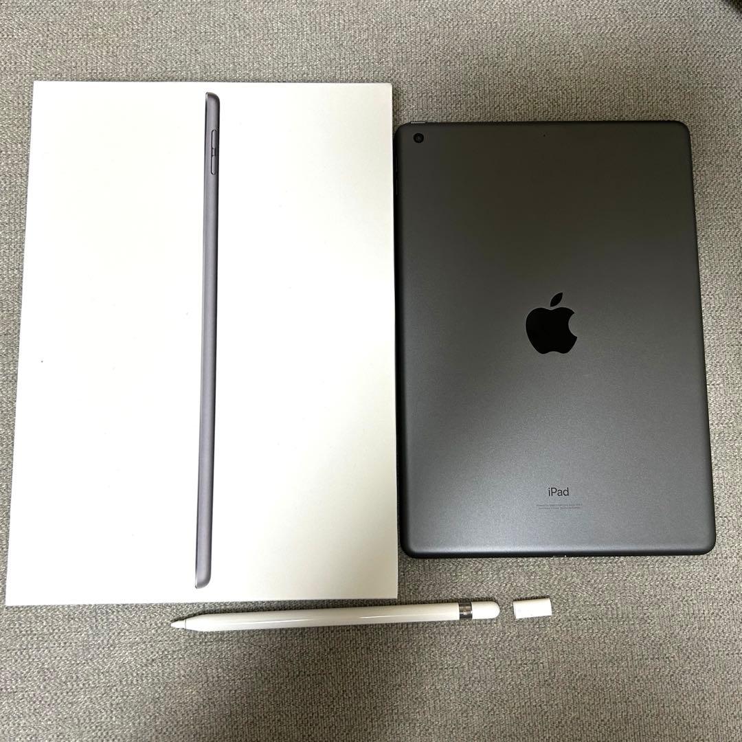 iPad9世代本体 スペースグレー （箱付き）+ Apple Pencil1世代