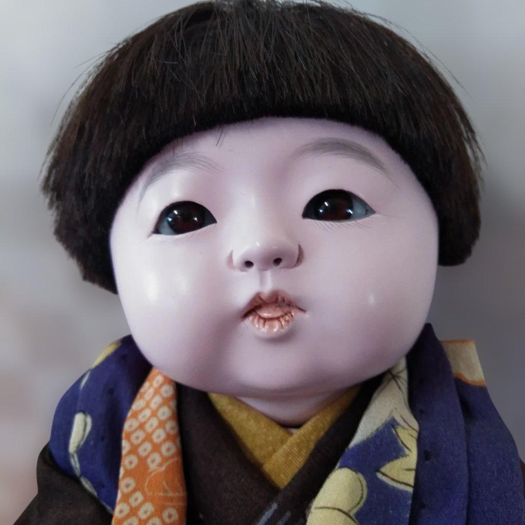 市松人形　幼子人形　松幹斉東光作