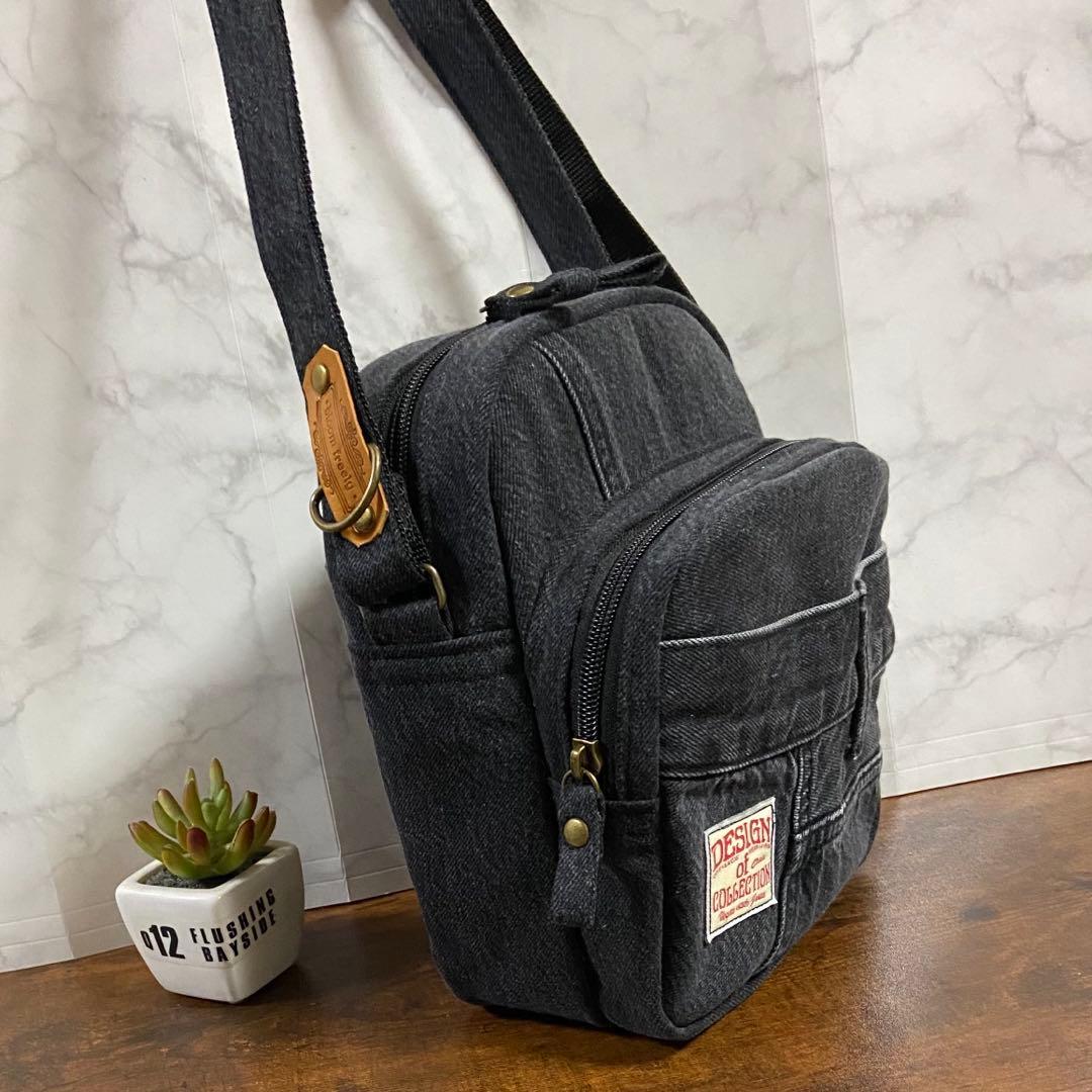 Ｎｏ.62 デニムリメイク【ショルダーバッグ】サコッシュ ハンドメイド