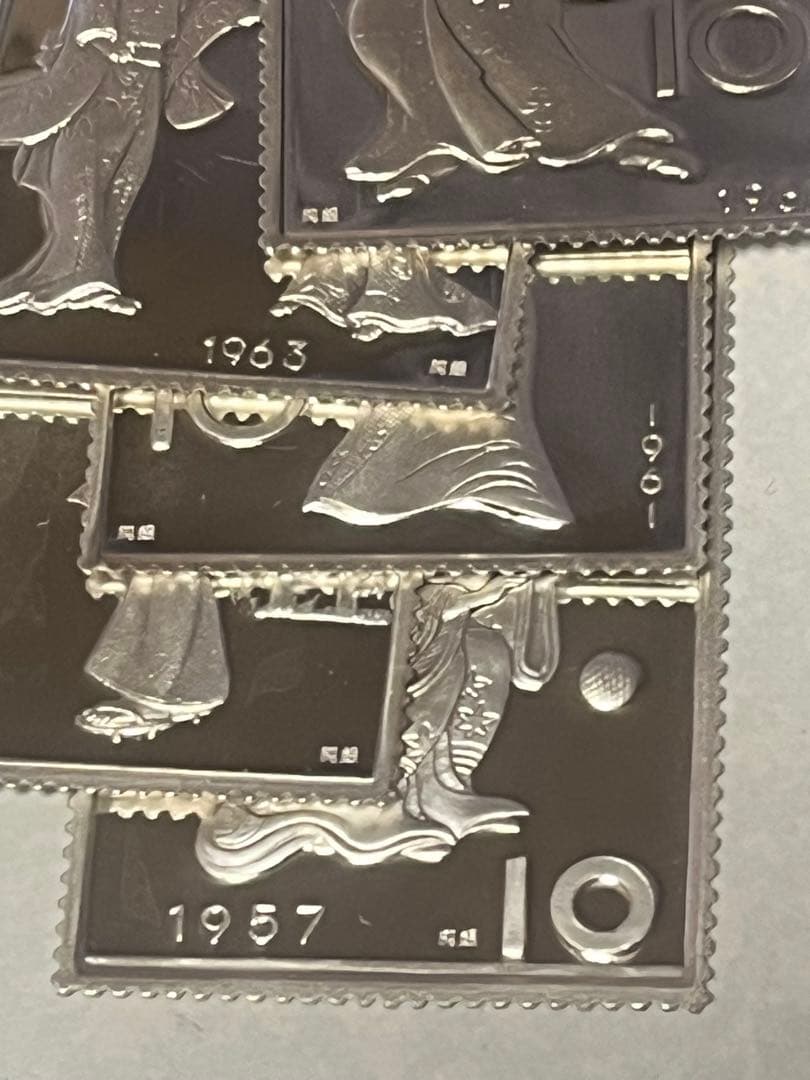 純銀切手型プルーフ　5枚セット　31.6g
