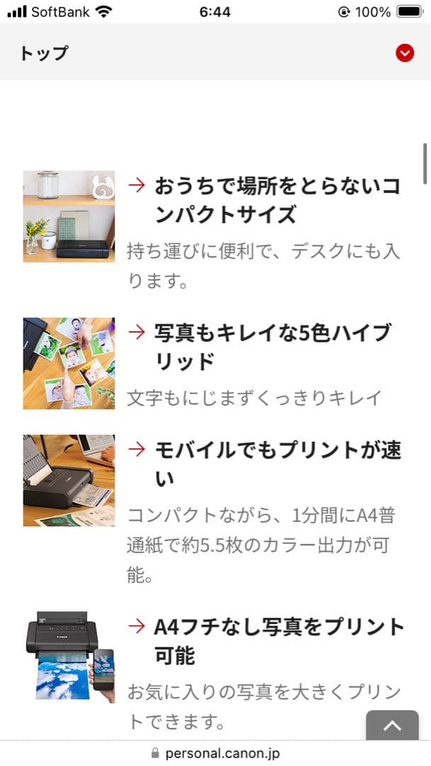 Canon TR163 インクジェットプリンター