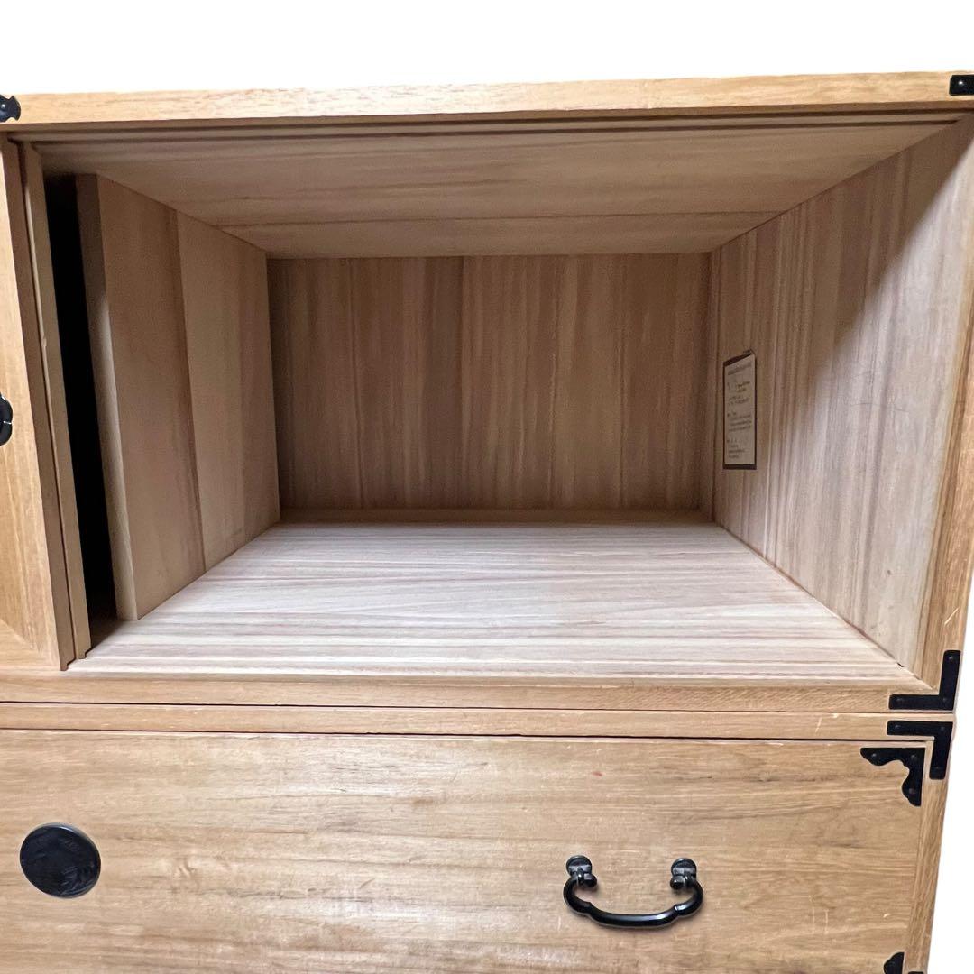 【良品】 桐箪笥 桐タンス 桐無垢 和箪笥 和タンス 引き戸 着物収納 分割式