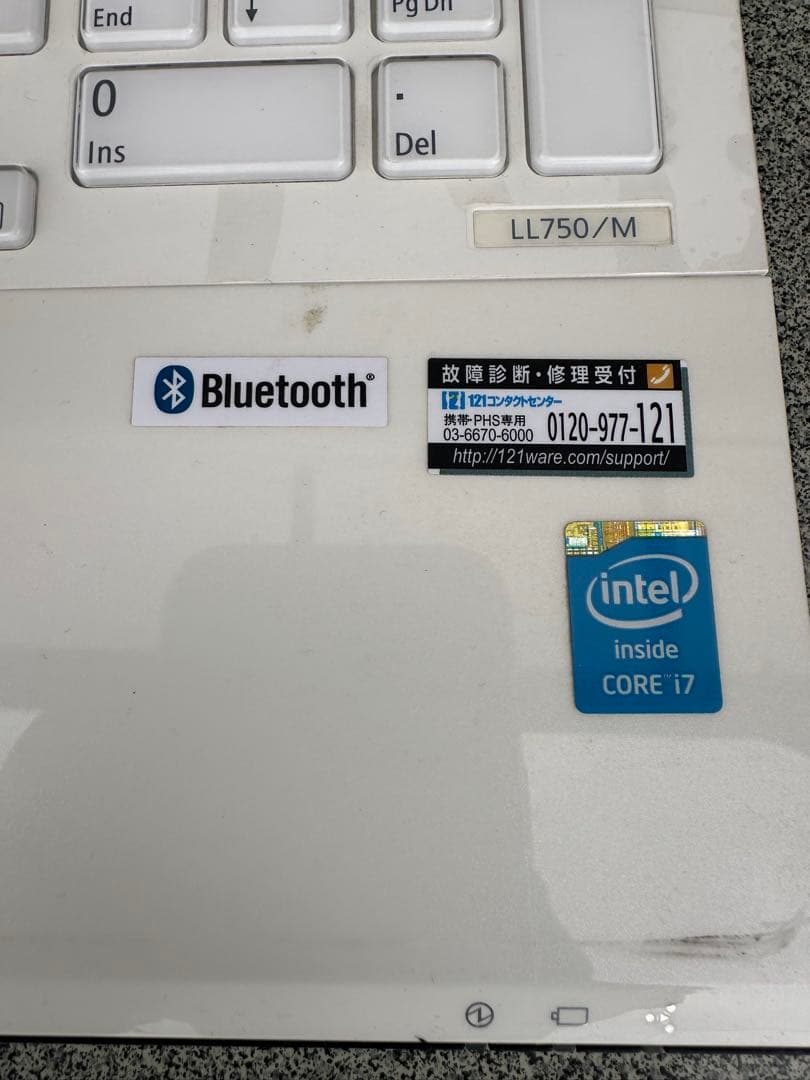Core i７・オフィス２０１６！NEC LL750/M ホワイト ノートPC